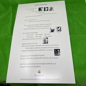 RARE Dylan Version of Think different POSTER Apple Computer To the Crazy Ones